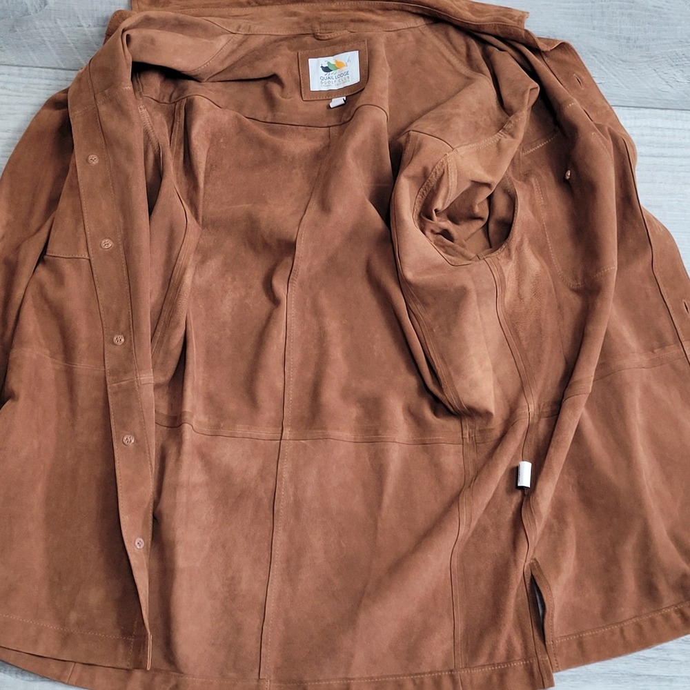 The Quail Motorsports Gathering Leather Shirt Mens M Carmel Calif Shacket Golf - Picture 12 of 16
